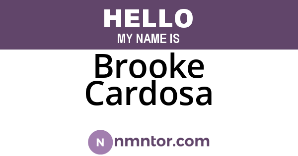 Brooke Cardosa