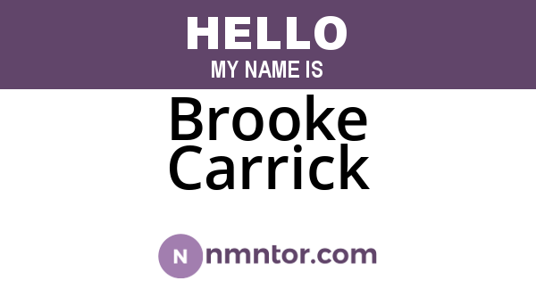 Brooke Carrick