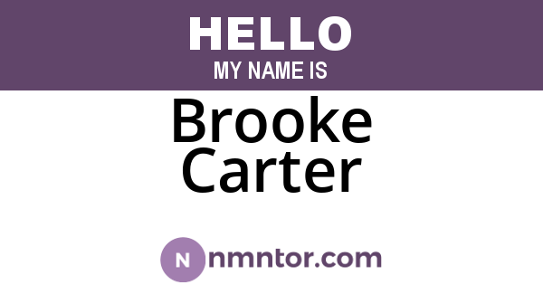 Brooke Carter