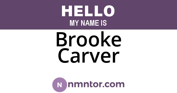 Brooke Carver