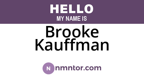 Brooke Kauffman