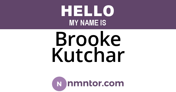 Brooke Kutchar