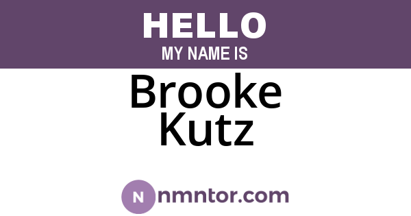 Brooke Kutz