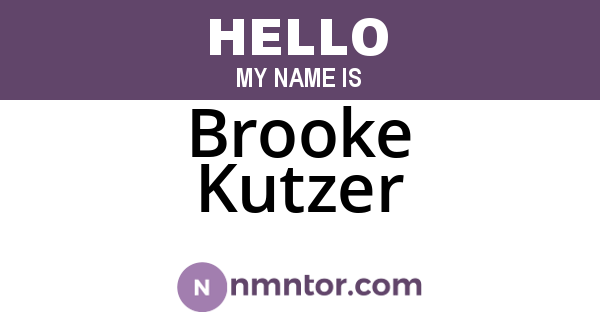 Brooke Kutzer