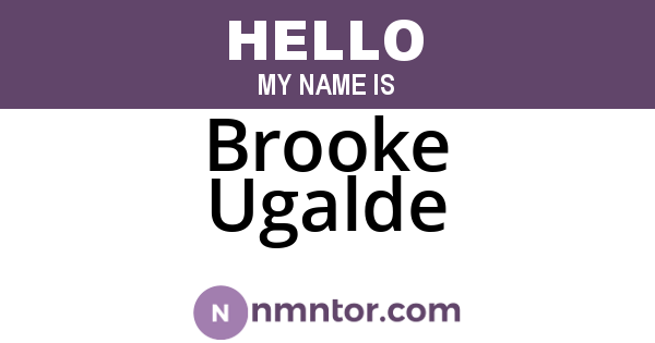 Brooke Ugalde