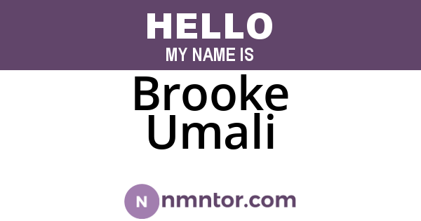 Brooke Umali