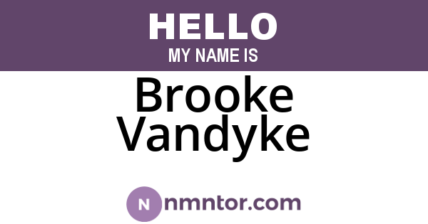 Brooke Vandyke