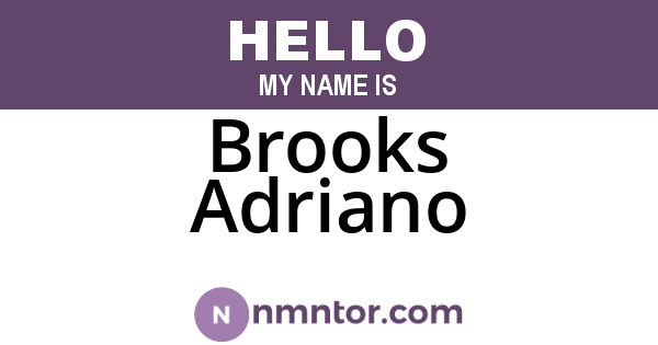 Brooks Adriano