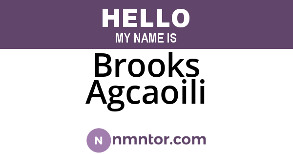 Brooks Agcaoili