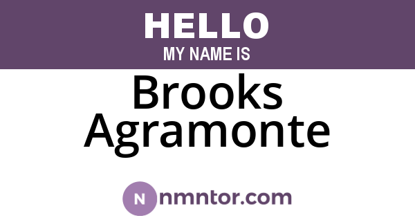 Brooks Agramonte