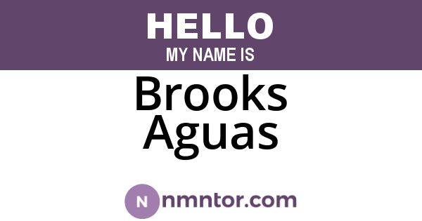 Brooks Aguas
