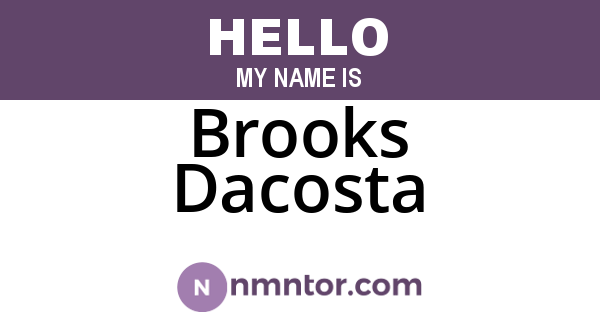 Brooks Dacosta