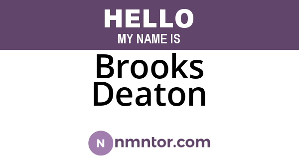 Brooks Deaton
