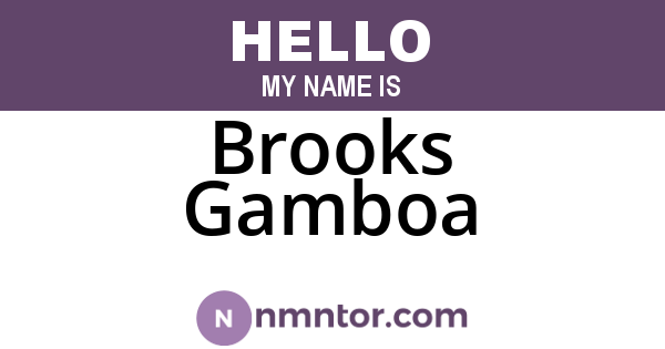 Brooks Gamboa