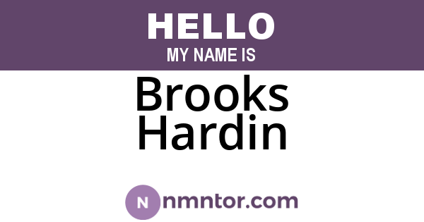 Brooks Hardin