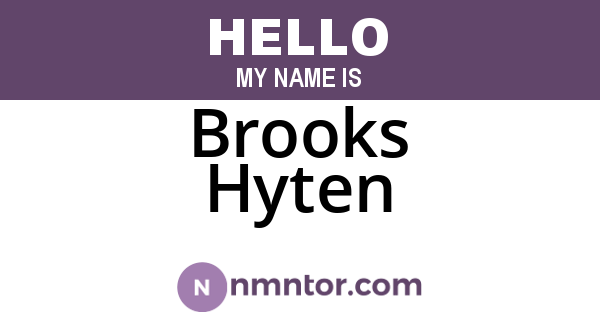 Brooks Hyten