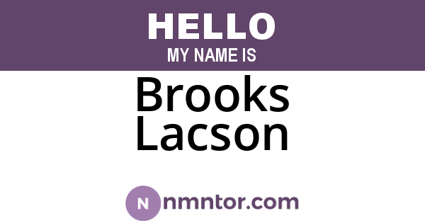 Brooks Lacson