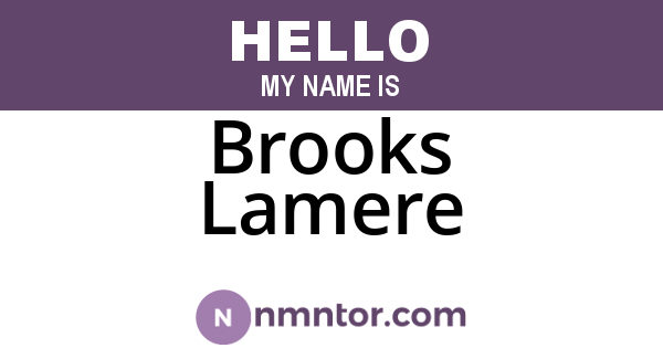 Brooks Lamere
