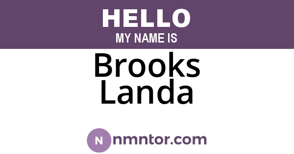 Brooks Landa
