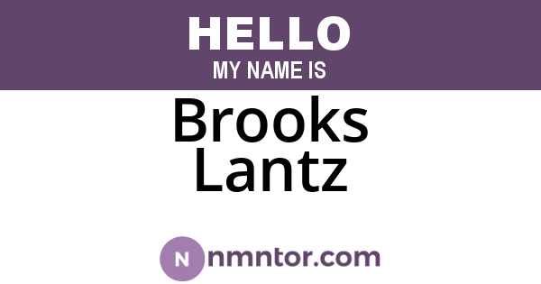 Brooks Lantz