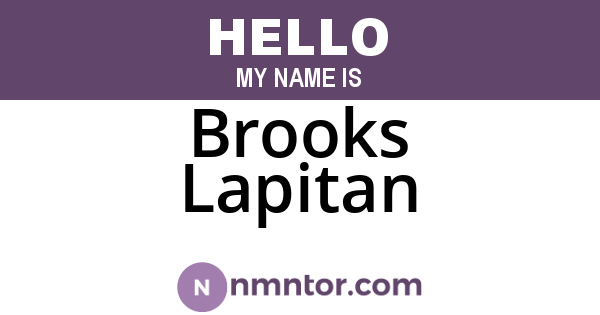 Brooks Lapitan