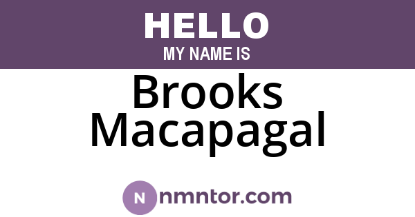 Brooks Macapagal