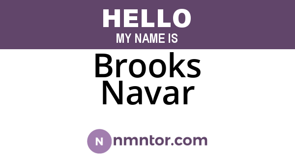 Brooks Navar
