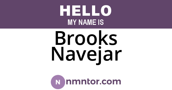 Brooks Navejar