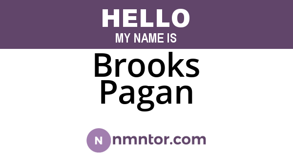 Brooks Pagan