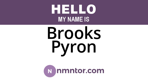 Brooks Pyron
