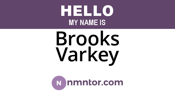 Brooks Varkey