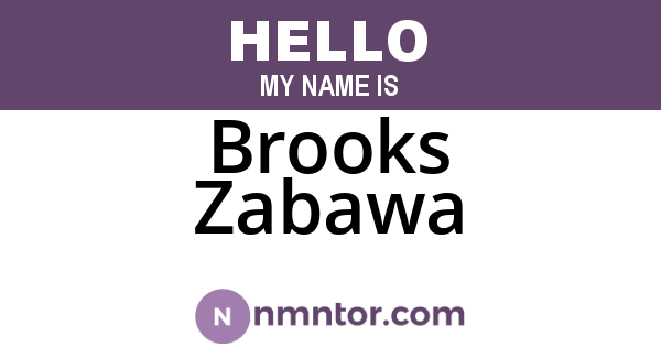 Brooks Zabawa