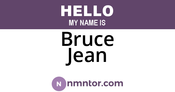 Bruce Jean