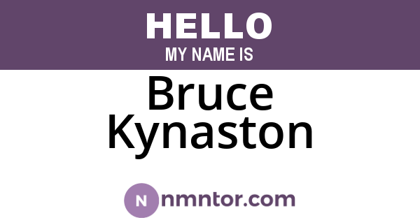 Bruce Kynaston