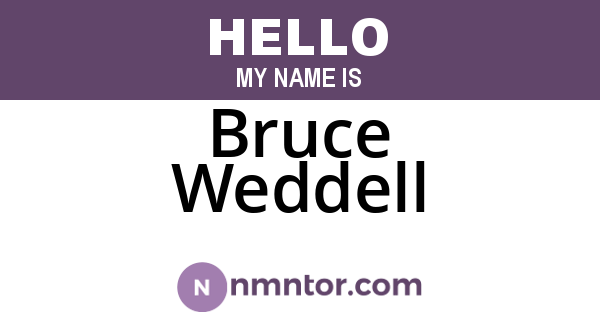 Bruce Weddell
