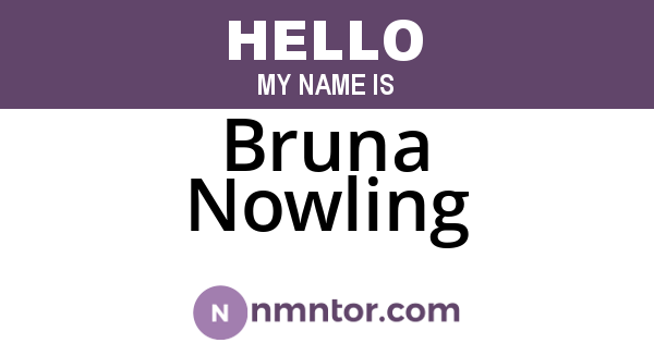 Bruna Nowling