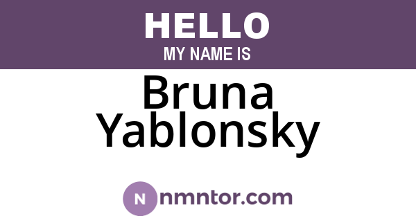 Bruna Yablonsky
