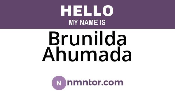 Brunilda Ahumada