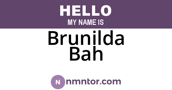 Brunilda Bah