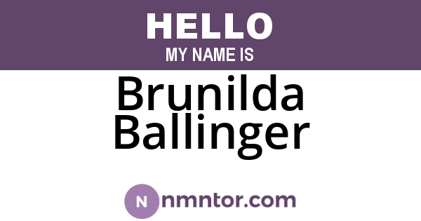 Brunilda Ballinger