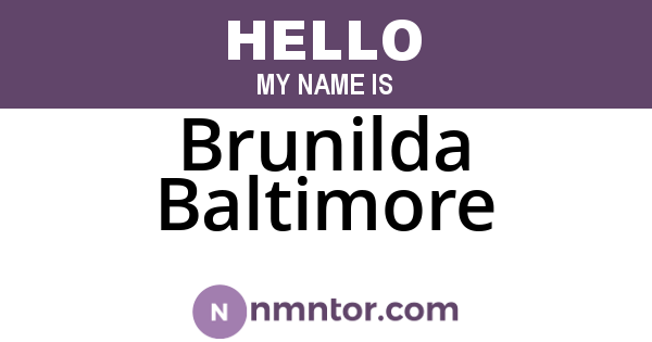 Brunilda Baltimore