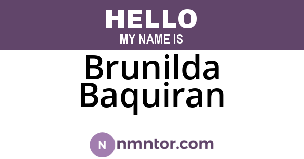 Brunilda Baquiran