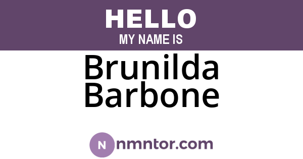 Brunilda Barbone