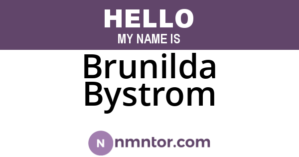 Brunilda Bystrom
