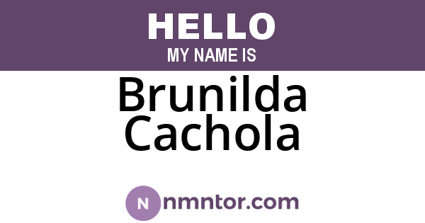 Brunilda Cachola