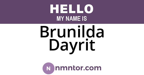 Brunilda Dayrit