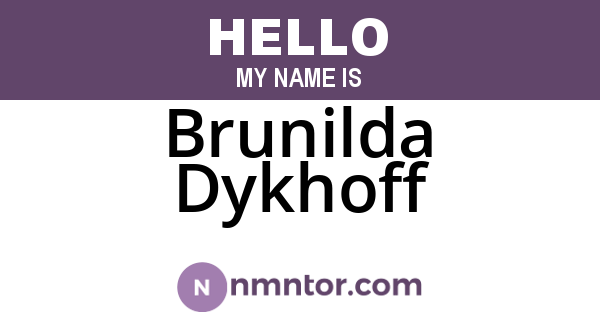 Brunilda Dykhoff