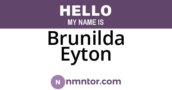 Brunilda Eyton