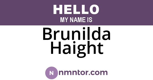 Brunilda Haight