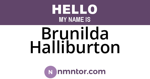 Brunilda Halliburton